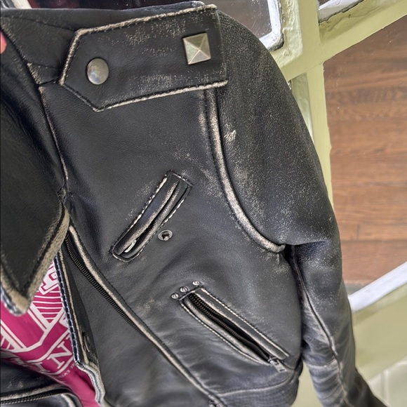 VS PINK Black Leather Jacket - Picture 6 of 7
